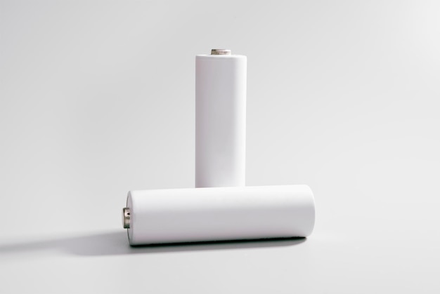 Deux piles rechargeables blanches de 12 V de taille AA