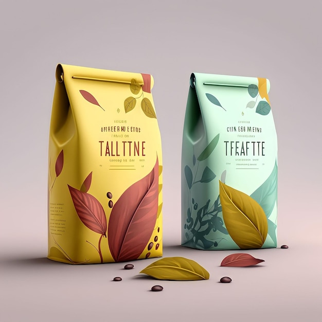 Deux sachets de feuilles de thé et un qui dit "talline" dessus