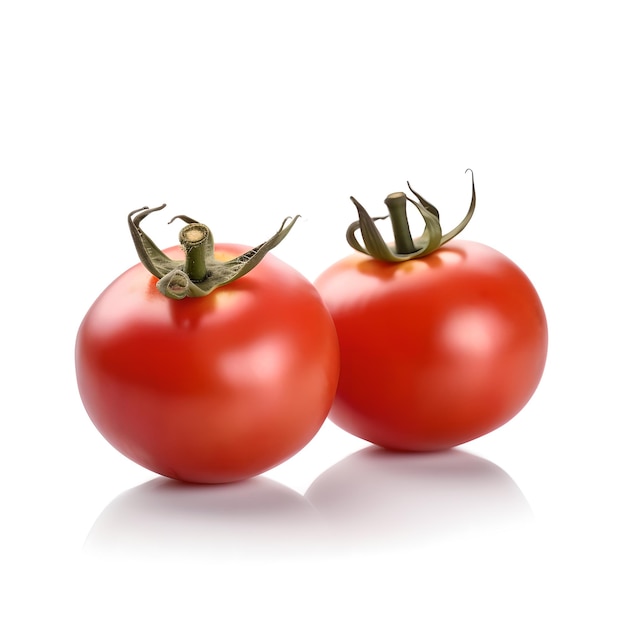 Deux tomates avec des gouttelettes d'eau dessus