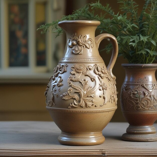 Photo deux vases avec les mots pot sur eux