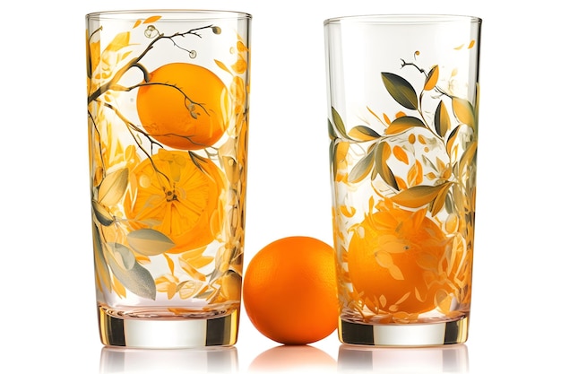 Deux verres à oranges