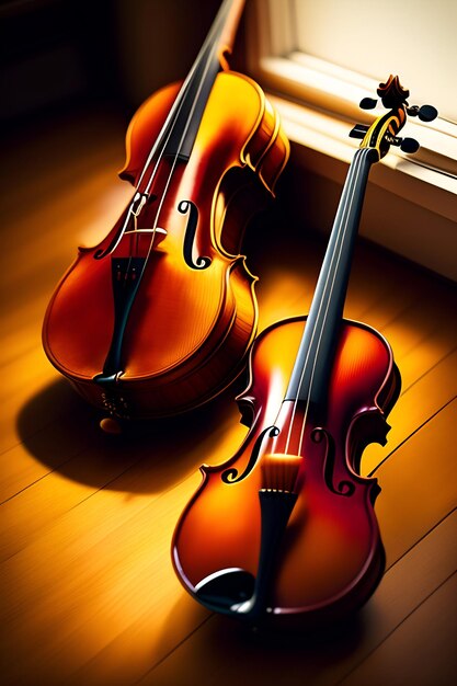 Photo deux violons une viola et un violoncelle de beaux violons look génial doit être regardé et téléchargé