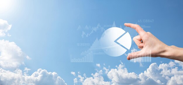 Développement des affaires, plan financier et stratégie.Analyse du graphique financier et investissement du graphique du marché. Échange de l'économie numérique.Plan de développement et de croissance croissante.Investissement en bourse.banque.