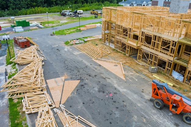 Photo développement de logements voir la construction d'une nouvelle maison d'habitation.