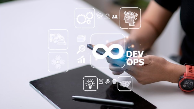 DevOps Méthodologie Développement Opérations concept de technologie de programmation agil