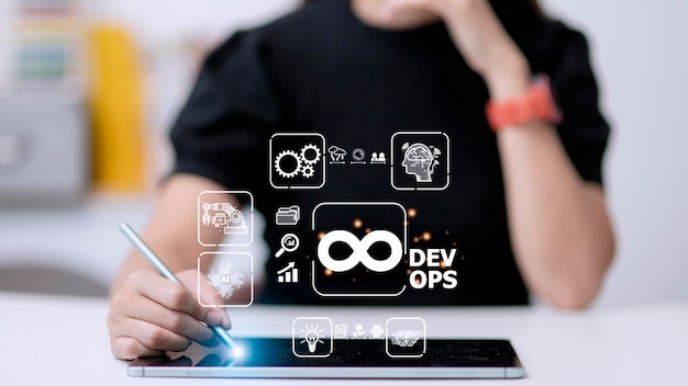 DevOps Méthodologie Développement Opérations concept de technologie de programmation agil