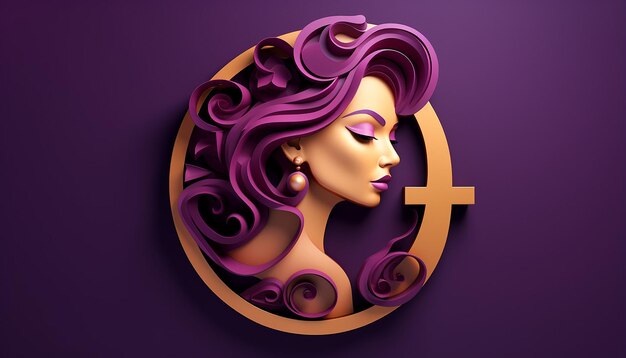 Photo dia de la femme entrepreneur logo 3d