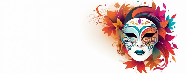 Dia de los muertos Masque Maxican fille Generative Ai