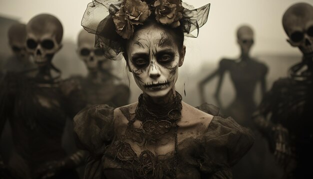 Dia de los muertos sépia