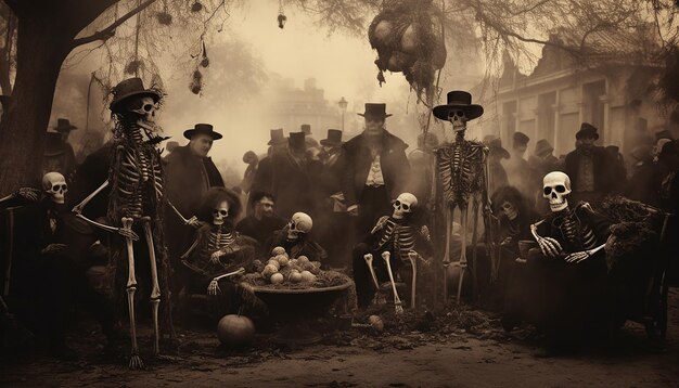 Dia de los muertos sépia