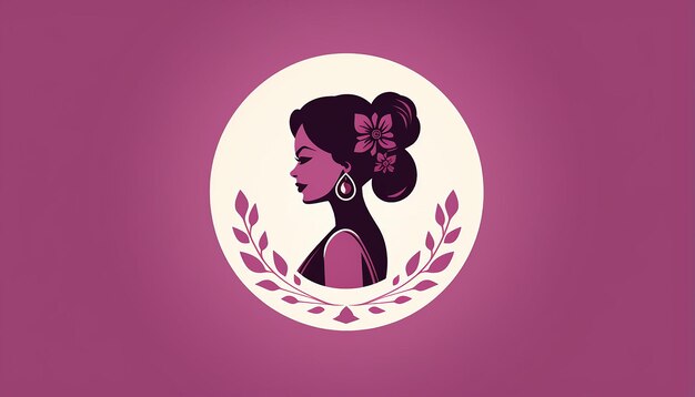 dia de la mujer emprendedora logo minimaliste 2d