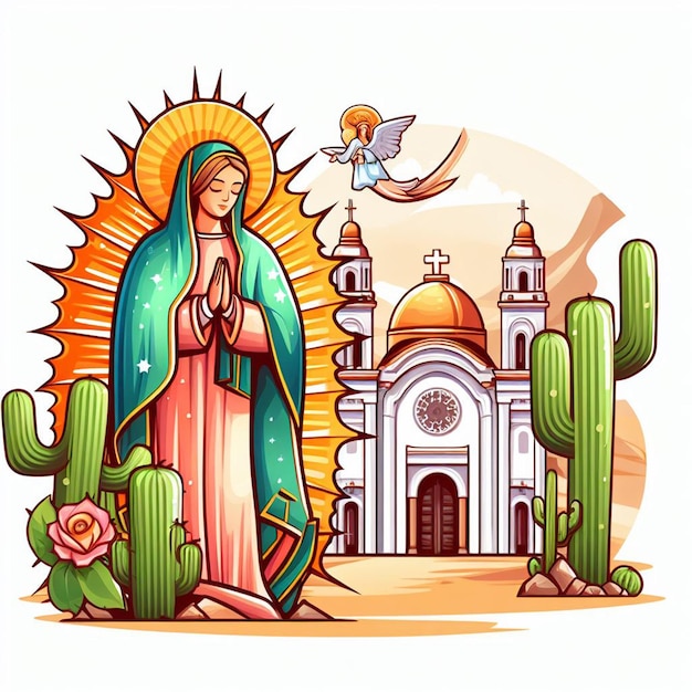 dia de la virgen de guadalupe PosterFlyerPost et Photos gratuitesImage avec fond blanc