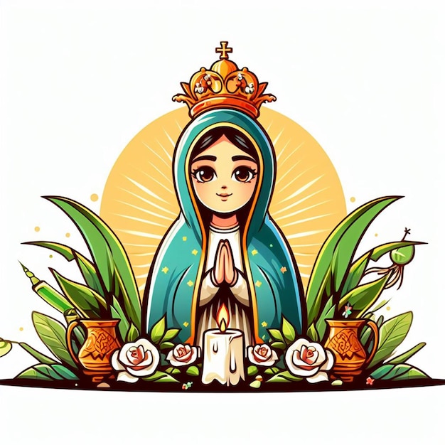 dia de la virgen de guadalupe PosterFlyerPost et Photos gratuitesImage avec fond blanc