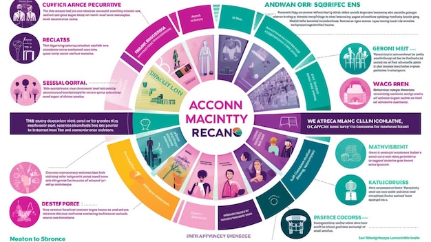 Un diagramme d'un cercle avec les mots aconcado dessus