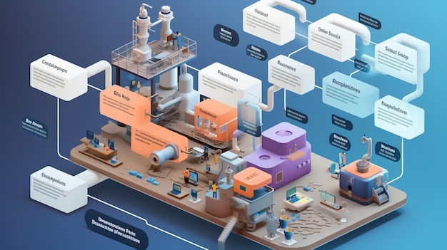 Photo un diagramme décrivant les étapes