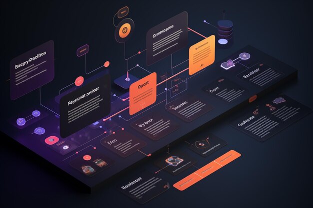 Un diagramme de flux décrivant les étapes d'un client