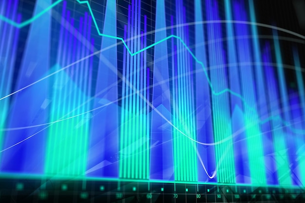 Diagramme forex bleu