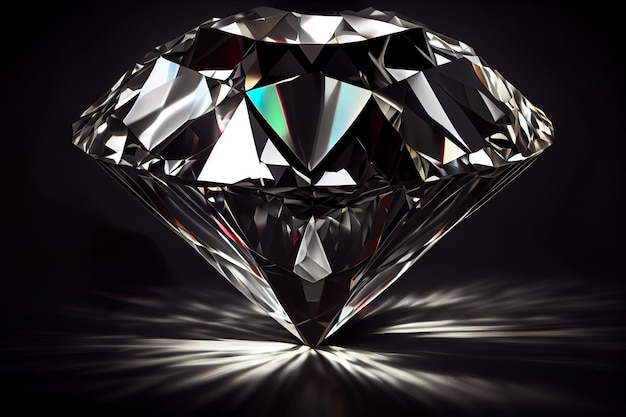 diamant 3d, diamant sur fond noir