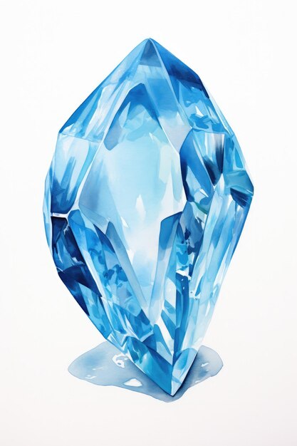 un diamant bleu est exposé