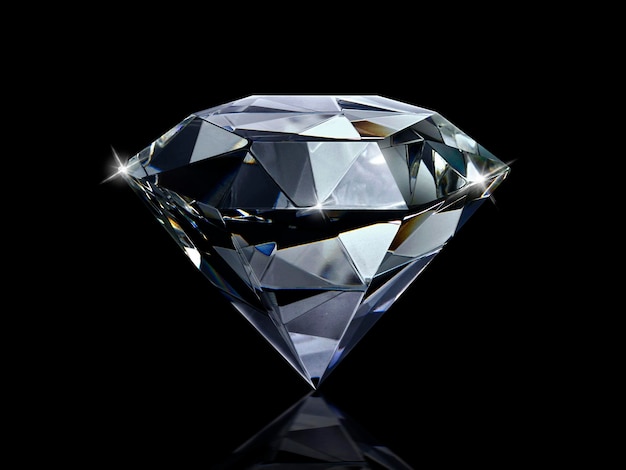 Diamant éblouissant sur fond noir