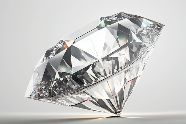 un diamant étincelant sur un fond blanc bijoux