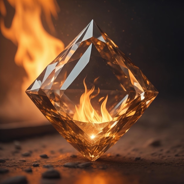 Diamant en feu IA générative