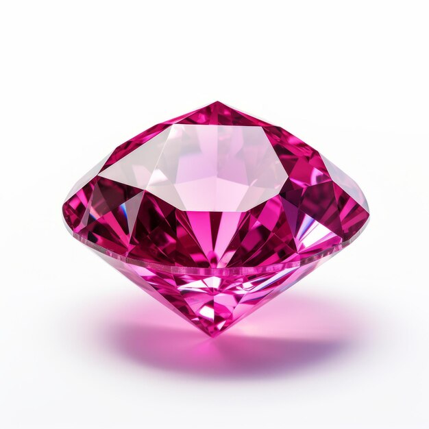 Diamant de fuchsia sur un fond blanc isolé