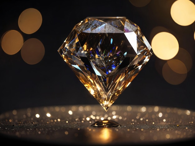 Diamant de luxe sur un fond sombre généré par l'IA