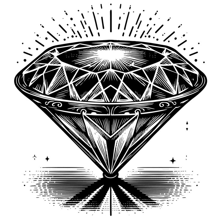 Photo un diamant qui a le mot diamant dessus