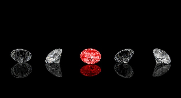 Diamant rouge coupe classique