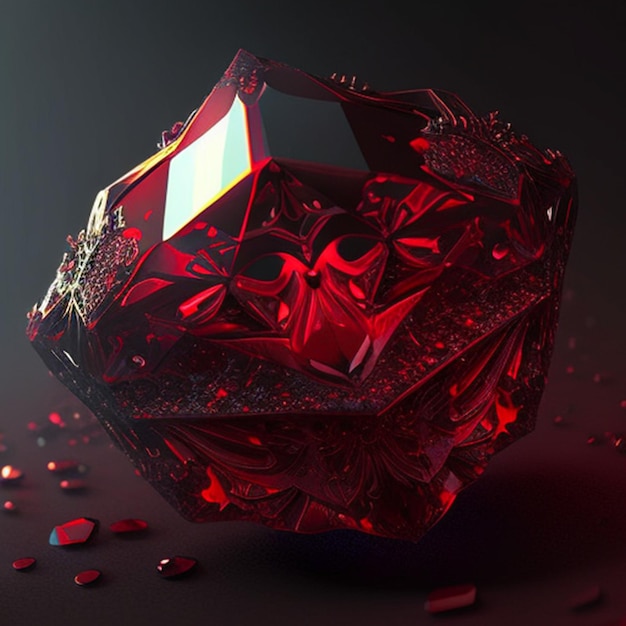 un diamant rouge en or primum