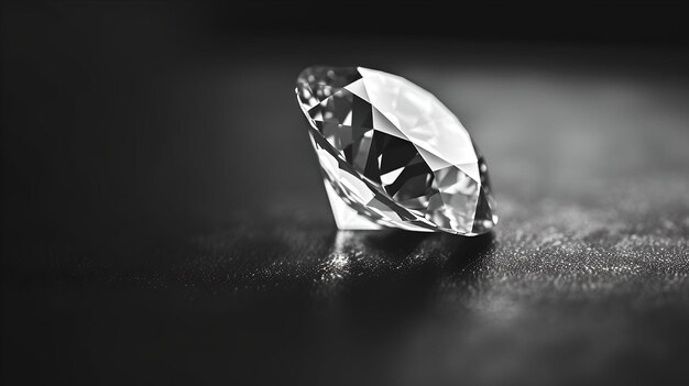 Un diamant solitaire exquis brillant sur un fond sombre un symbole de luxe et de richesse parfait pour les promotions de bijoux haut de gamme AI