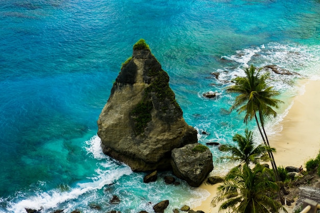 Diamond Beach est une magnifique plage cachée située au bas d'une falaise abrupte à Nusa Penida Bali