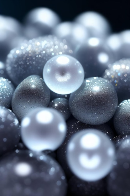 Diamond Closeup Background Macro shot des gemmes et perles blanches