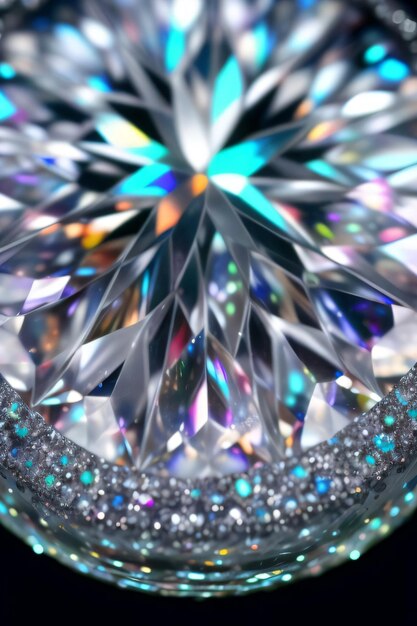 Photo diamond closeup background macro shot des gemmes et perles blanches