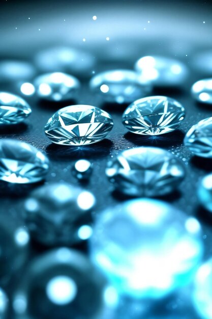 Diamond Closeup Background Macro shot des gemmes et perles blanches