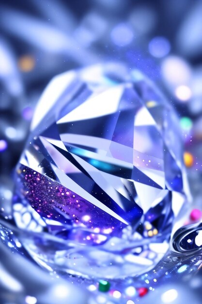 Diamond Closeup Background Macro shot des gemmes et perles blanches