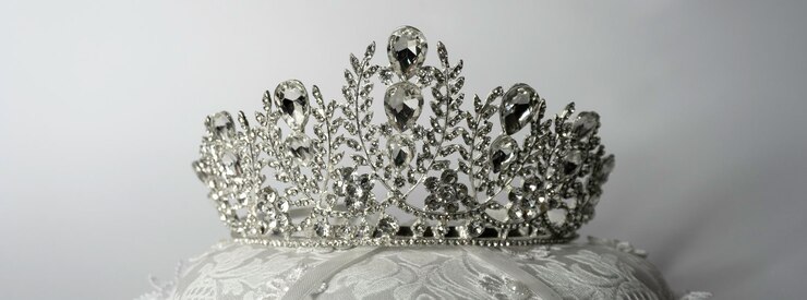 Photo diamond silver crown pour le concours de beauté miss pageant