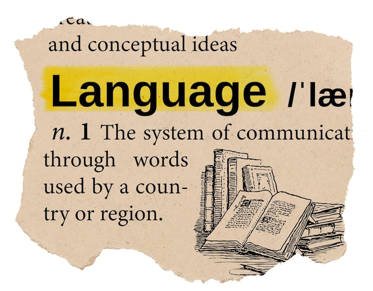 Photo le dictionnaire de langues png est un autocollant de mots éphémère, la typographie est transparente et le fond est transparent.