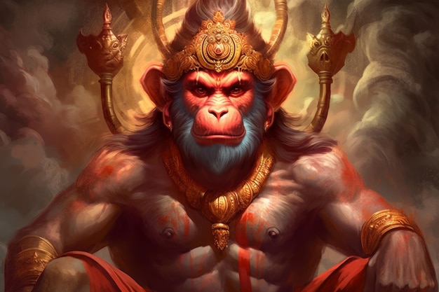 Dieu singe Hanuman Générer Ai