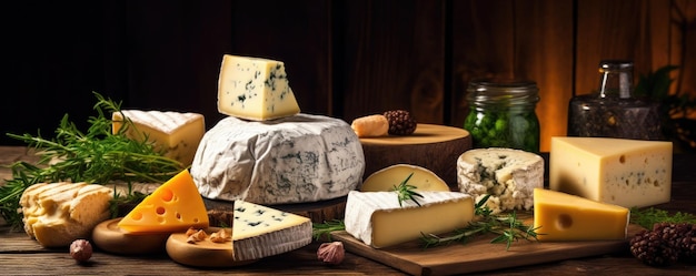 Différentes sortes de fromage Generative Ai