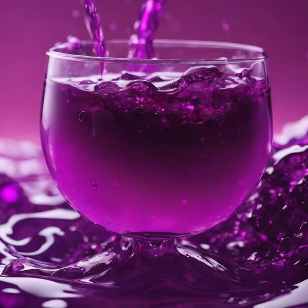 Différentes tonalités de liquide violet