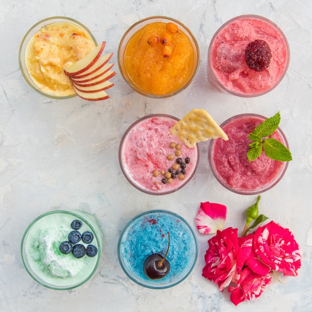 Différents smoothies