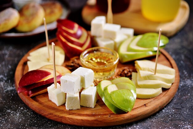 Différents types de fromage aux pommes