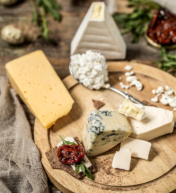 Différents types de fromage