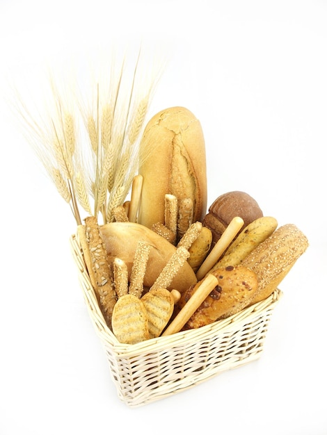 Différents types de pain et autres produits à base de blé
