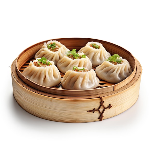 Dimsum sur fond blanc