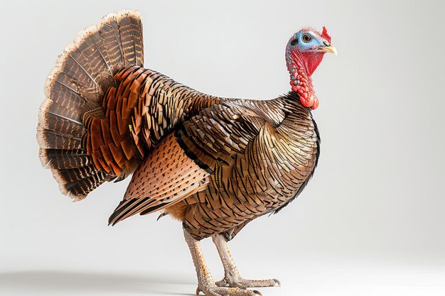 Photo une dinde avec des plumes gonflées