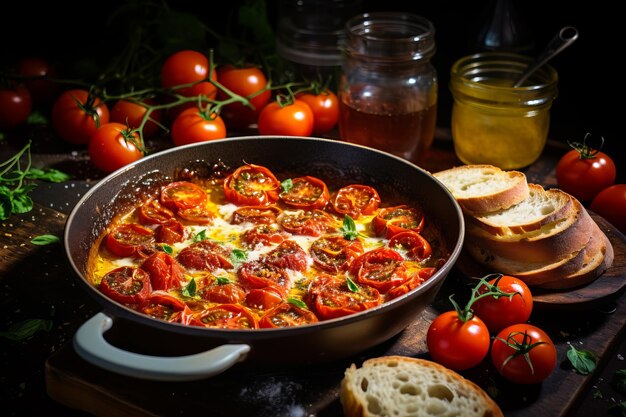 Dîner aux tomates rôties Recette Photographie alimentaire