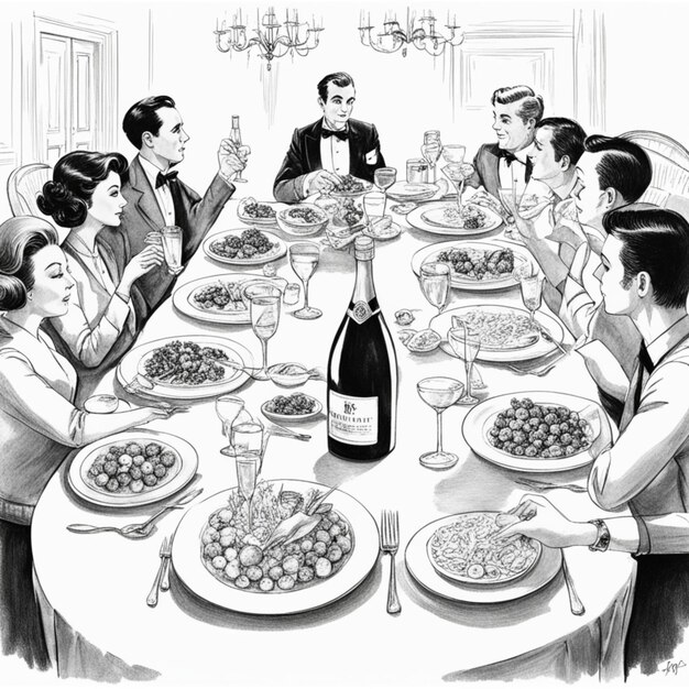 Le dîner du réveillon de fin d'année